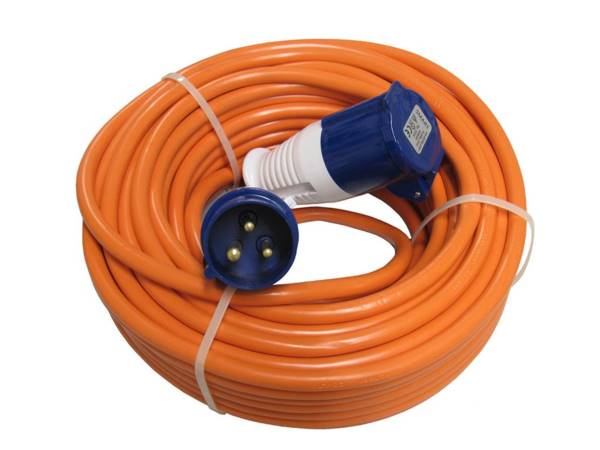 Streetwize 10m Caravan Electric Extension Lead - 230V Camping Hook-Up Cable With Dust Caps (SWTT47)