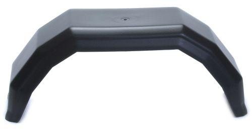 8-Inch Plastic Mudguard (Fender) With Small Angle Brackets - Flush Mount For Trailers, Caravans, Boats
