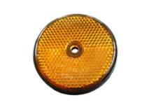Round Amber Side Reflector - 60mm Dia