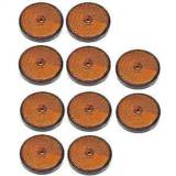 Round Amber Side Reflector - 60mm Dia, Pack of 10
